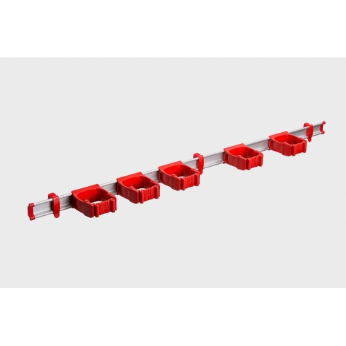 Toolflex One Wall Strip With 5 Clamps 15/35mm Rouge