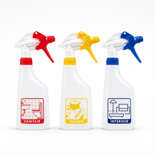Spraybottle with pictogram - 600ml - Set R/Y/B